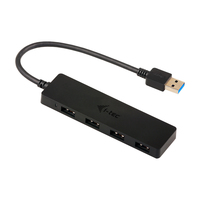 i-tec Advance U3HUB404 hálózati csatlakozó USB 3.2 Gen 1 (3.1 Gen 1) Type-A 5000 Mbit/s Fekete