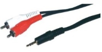 MCL MC720-2.5M câble audio 2,5 m 2 x RCA Noir