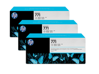 HP 771 3-pack 775-ml Light Gray DesignJet Ink Cartridges ink cartridge 3 pc(s) Original Light grey