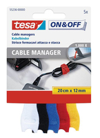 TESA 55236 cable tie Hook & loop cable tie Black, Blue, Red, White, Yellow 5 pc(s)