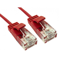 Cables Direct ERSLIM-100HR networking cable Red 0.25 m Cat6 U/UTP (UTP)