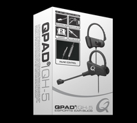 QPAD QH5 hoofdtelefoon/headset Bedraad oorhaak, In-ear Gamen Zwart
