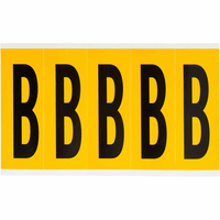 Brady 1560-B self-adhesive label Rectangle Permanent Black, Yellow 125 pc(s)