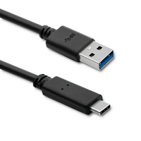Qoltec 50363 USB kábel 1,8 M USB 3.2 Gen 1 (3.1 Gen 1) USB C USB A Fekete
