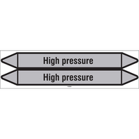 Brady HIGH PRESSURE 450X52CARD-T1-P14 selbstklebendes Etikett Rechteck Permanent Silber, Schwarz