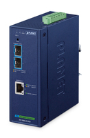 PLANET IP40 Industrial 2-Port netwerk media converter 10000 Mbit/s Blauw
