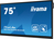 iiyama TE7512MIS-B3AG signage display Kiosk 190,5 cm (75") LCD Wi-Fi 400 cd/m² 4K Ultra HD Czarny Ekran dotykowy Procesor wbudowany Android 11 24/7