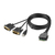 Belkin F1DN2MOD-HC-D06 toetsenbord-video-muis (kvm) kabel Zwart 1,8 m