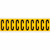 Brady 1534-C etiket Rechthoek Permanent Zwart, Geel 10 stuk(s)