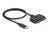 DeLOCK 63803 tussenstuk voor kabels USB C 22-pin SATA Zwart