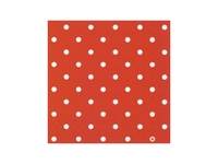 Servietten Ihr Lunch Little Dots, weisse Punkte auf rot