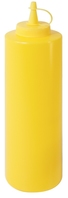 Quetschflasche , gelb aus Polyethylen, mit Schraubdeckel, unbedruckt,