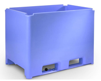 Hygiene Palettenbox BI-565, Reinraumbehälter, 1200x800x875mm, PE-Schale PU-Kern, 565L, Verkehrsrot