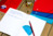 Oxford A4 Arbeitsblätterblock, Lineatur 2, 50 Blatt, Optik Paper® , 4-fach gelocht, kopfseitig geleimt, stabile Kartonunterlage, blau