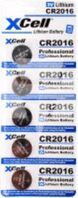 XCell Lithium-Knopfzelle CR2016 Lithium 3V / 90mAh 5er Blister