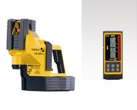 STABILA Kreuzlinienlaser LA 180 L, selbstnivellierend, 3 Vertikal-Linien, 1 Horizontal-Linie, Lotfunktion, Reichweite (sichtbare Linie): 20 m, Laser-Empfänger, Tragekoffer