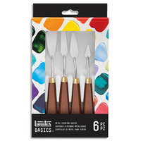 LIQUITEX Set de 6 couteaux à peindre métalliques pour débutant.