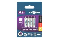 ANSMANN Accu lithium AAA, 4 pièces, rechargeables, 1,5 V