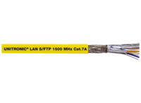 LSZH Ethernet-Kabel, Cat 7A, 8-adrig, 0,33 mm², AWG 22, gelb, 2170199