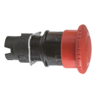 Drucktaster, Bund rund, rot, Frontring schwarz, Einbau-Ø 16 mm, ZB6AS834