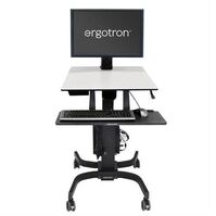 WorkFit-C Single HD WorkFit-C, Single HD Sit-Stand Workstation, Multimedia cart, Black, Grey, 12.7 kg, 76.2 cm (30"), 75