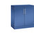 Armario de puertas batientes ASISTO, altura 897 mm, anchura 800 mm, 1 balda, azul genciana / azul genciana.
