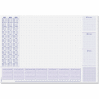 Schreibunterlage 595x410mm Lilac mit 3-Jahre-Kalendarium und Wochenplan