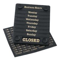 Beaumont Adjustable Opening Hours Sign Open Closed Business Shop Window Plastic