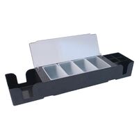 Beaumont Contemporary Practical Bar Centre in Black Made of Plastic