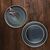 Olympia Anello Plates in Black - Raw Edge - Stoneware - 205mm - Pack of 4