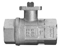 2500 3/8 ISO, 3/8 BSP brass F/B ISO DM ball valve-bare shaft