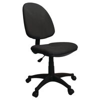 Single lever operator office chair, without arms, black