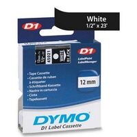 DYMO "D1" Feliratozógép szalag 12 mm x 7 m fehér-fekete (GD45021)