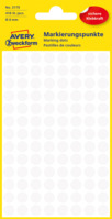 Markierungspunkte, Ø 8 mm, 4 Bogen/416 Etiketten, weiß