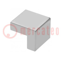 Holder; ZnAL; aluminium; H: 21mm; L: 25mm; W: 25mm