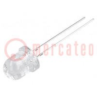 LED; 8mm; paars; 300÷400mcd; 30°; Voorkant: convex; 2,9÷3,6V