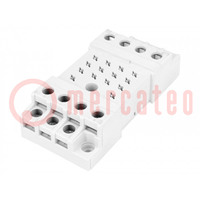 Socket; PIN: 14; 10A; 250VAC; on panel; screw terminals; Series: R15