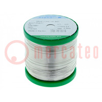 Soldering wire; Sn99,3Cu0,7; 0.5mm; 0.5kg; lead free; reel; 2.2%