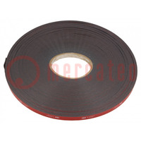 Tape: fixing; W: 9mm; L: 33m; Thk: 1100um; acrylic; black