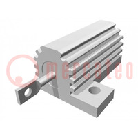 Resistor: wire-wound; with heatsink; screw; 1Ω; 25W; ±5%; 50ppm/°C