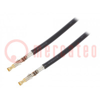 Cable; Mega-Fit female; Len: 0.3m; 16AWG; Contacts ph: 5.7mm
