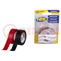 Tape: electrical insulating; W: 19mm; L: 10m; Thk: 0.15mm; rubber