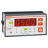 Meter: network parameters; on panel; digital,mounting; LED