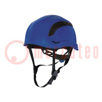 Protective helmet; adjustable,vented,with 3-point chin strap