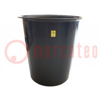 Waste bin; ESD; 310x300mm; 13l; black; <100kΩ