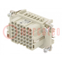 Connector: HDC; contact insert; female; EPIC H-DD; PIN: 42; 42+PE