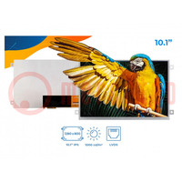 Display: TFT; 10,1"; 1280x800; Displayabmessung: 216,96x135,6mm