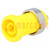 Socket; 4mm banana; 25A; Cutout: Ø12mm; yellow; nickel plated; 5mΩ