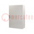 Enclosure: teletechnical; IP40; wall mount,for wall mounting