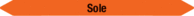 Mini-Rohrmarkierer - Sole, Orange, 1.2 x 15 cm, Polyesterfolie, Selbstklebend